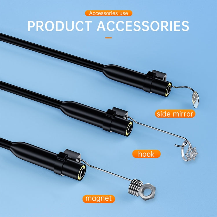AN112 2 in 1 USB-C / Type-C + 8 Pin Interface 8mm HD Industry Endoscope, Length:2m Soft Tube