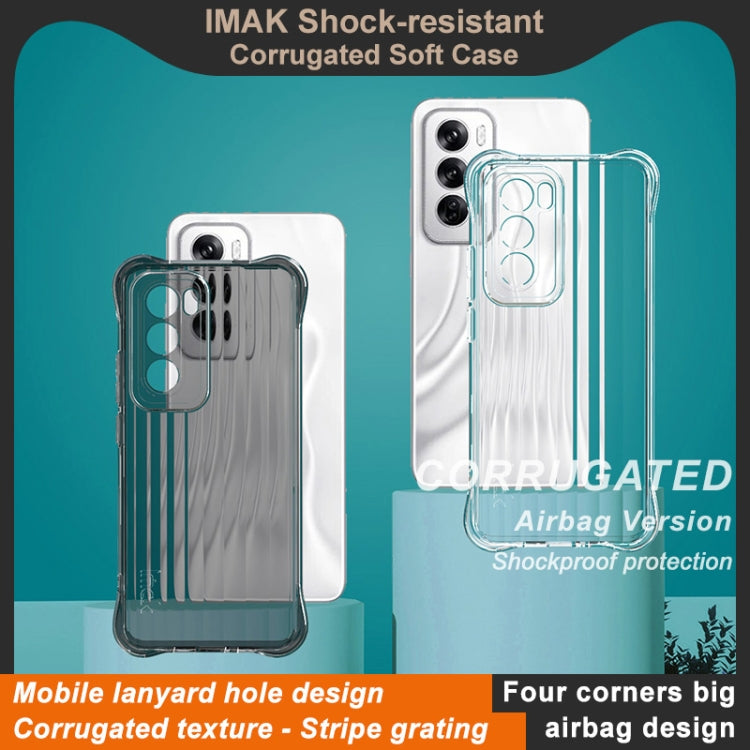 For OPPO Reno12 Global IMAK Corrugated Texture Airbag TPU Phone Case