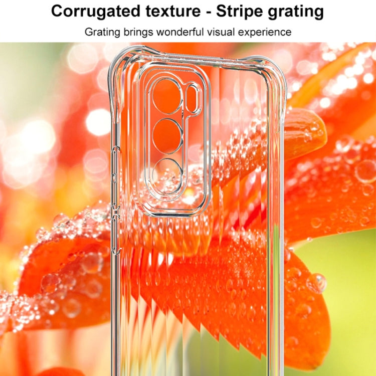 For OPPO Reno12 Global IMAK Corrugated Texture Airbag TPU Phone Case