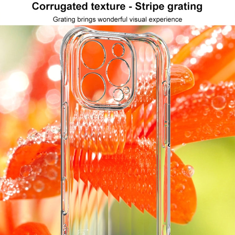 For iPhone 16 Pro IMAK Corrugated Texture Airbag TPU Phone Case