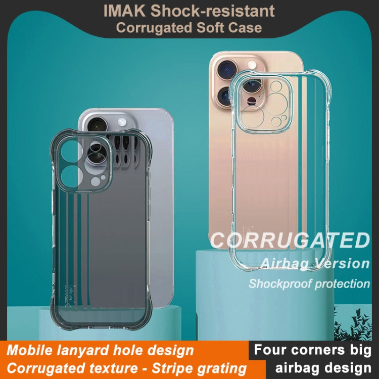 For iPhone 16 Pro Max IMAK Corrugated Texture Airbag TPU Phone Case