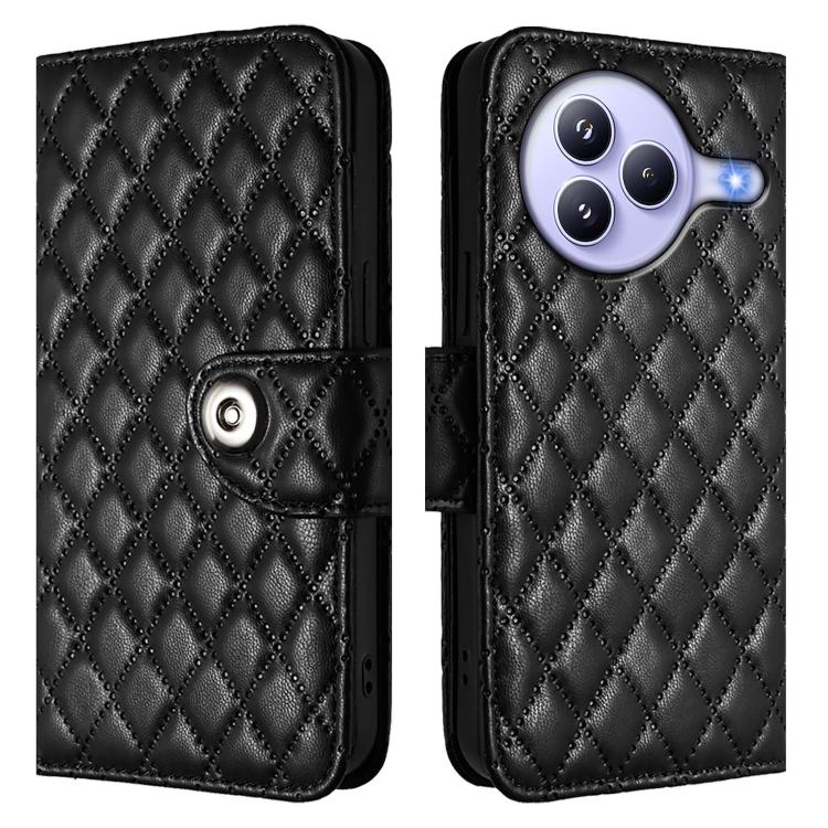 For Xiaomi Civi 5 Pro 5G Rhombic Texture Flip Leather Phone Case with Lanyard