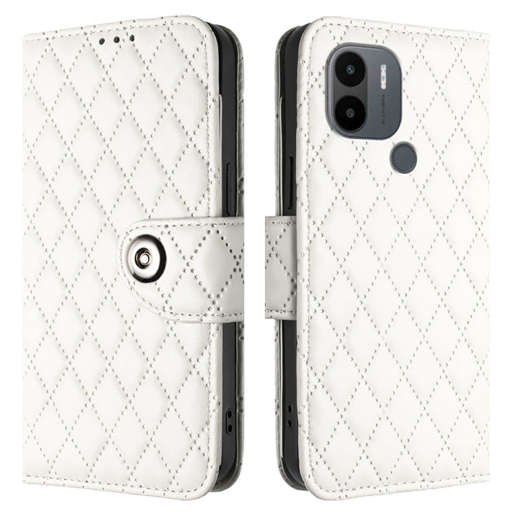 For Redmi A1+ / A2+ Rhombic Texture Flip Leather Phone Case with Lanyard