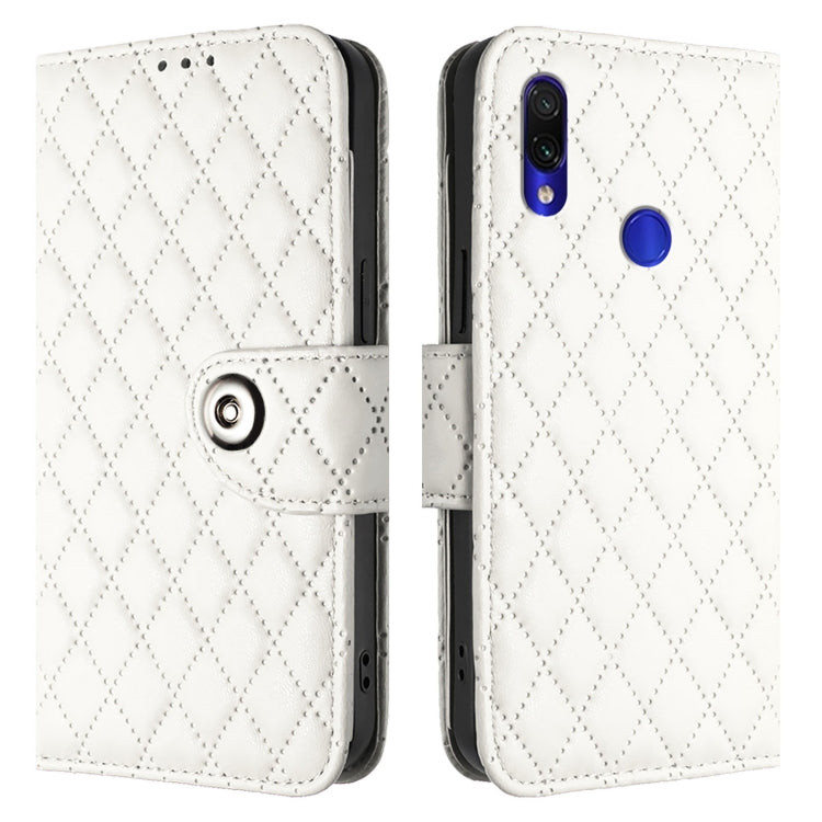For Redmi Note 7 / 7 Pro / 7S Rhombic Texture Flip Leather Phone Case with Lanyard