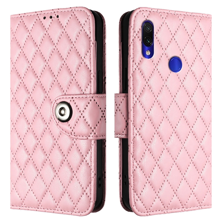 For Redmi Note 7 / 7 Pro / 7S Rhombic Texture Flip Leather Phone Case with Lanyard