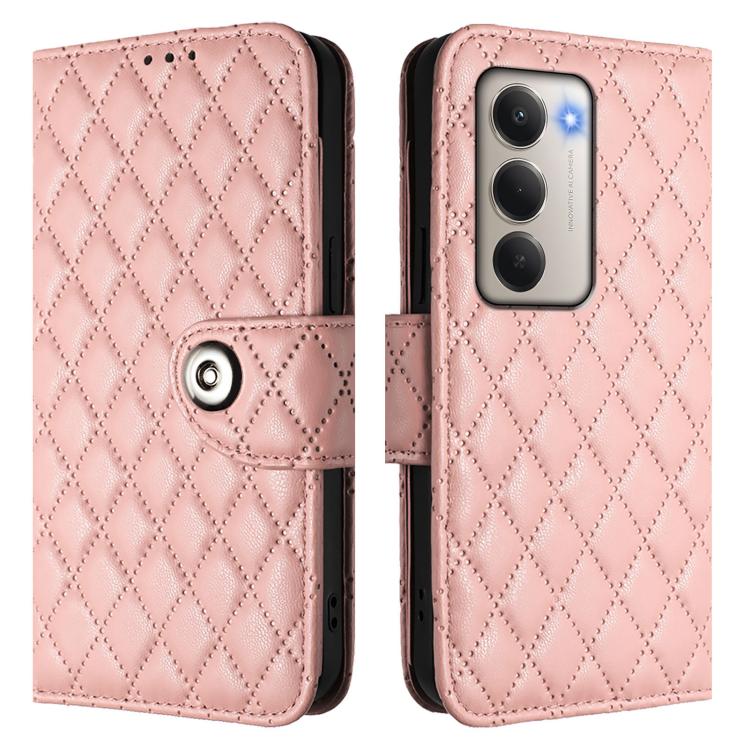 For Redmi 15 5G / 15 4G EU 171mm Rhombic Texture Flip Leather Phone Case with Lanyard
