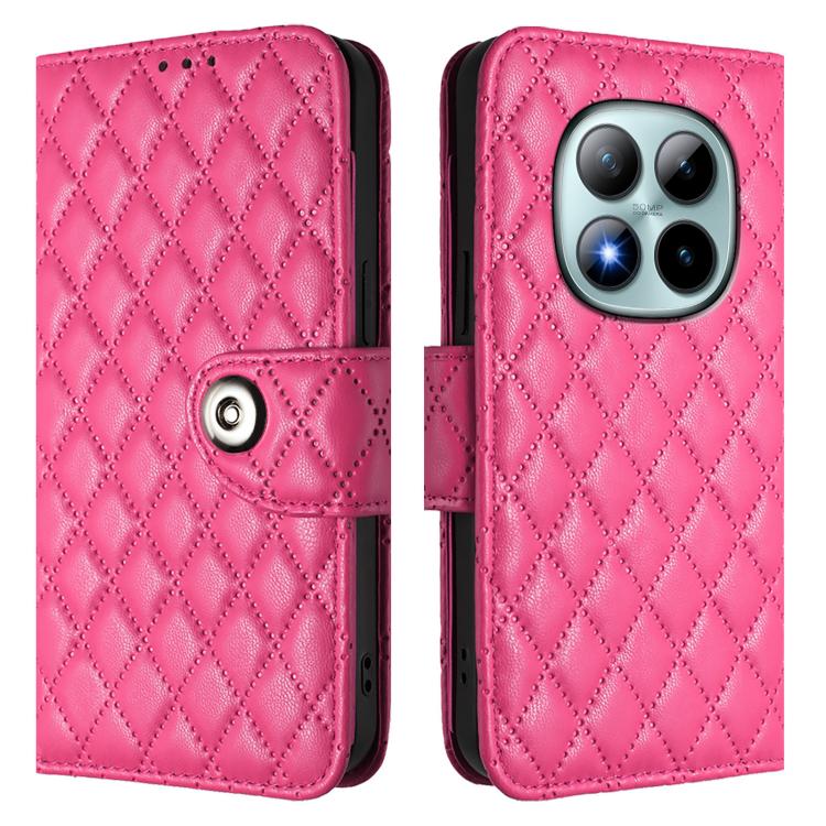 For Redmi Note 15 Pro+ 5G Global 163.3mm Rhombic Texture Flip Leather Phone Case with Lanyard
