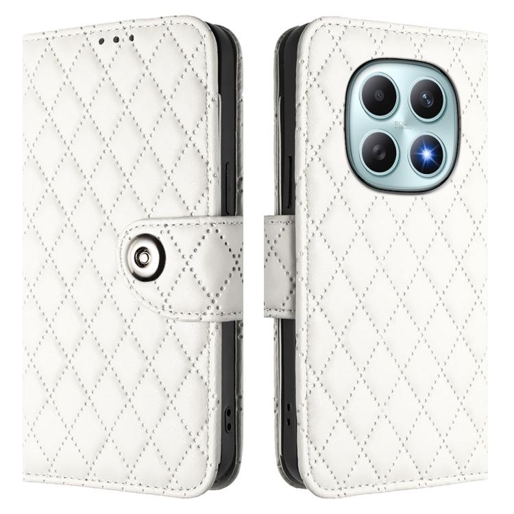 For Redmi Note 15 4G / 5G Global 164mm Rhombic Texture Flip Leather Phone Case with Lanyard