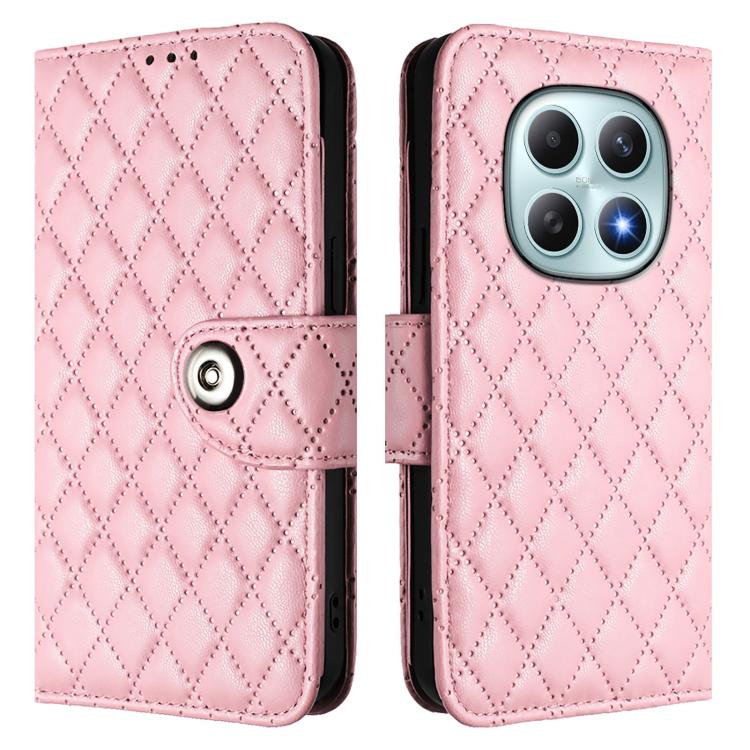 For Redmi Note 15 4G / 5G Global 164mm Rhombic Texture Flip Leather Phone Case with Lanyard