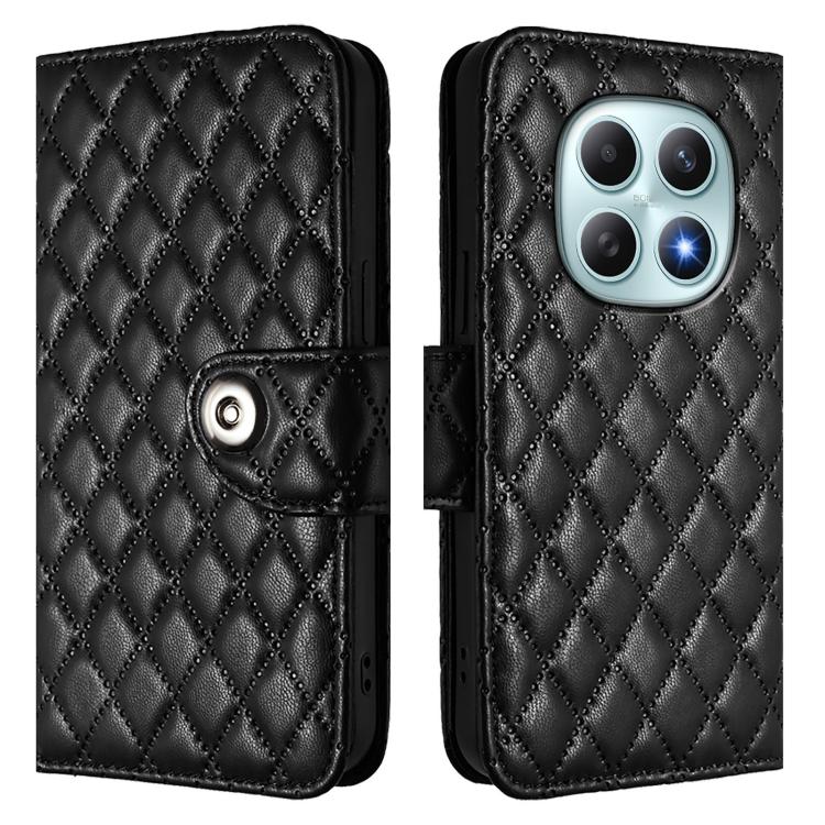 For Redmi Note 15 4G / 5G Global 164mm Rhombic Texture Flip Leather Phone Case with Lanyard