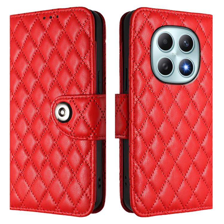 For Redmi Note 15 4G / 5G Global 164mm Rhombic Texture Flip Leather Phone Case with Lanyard