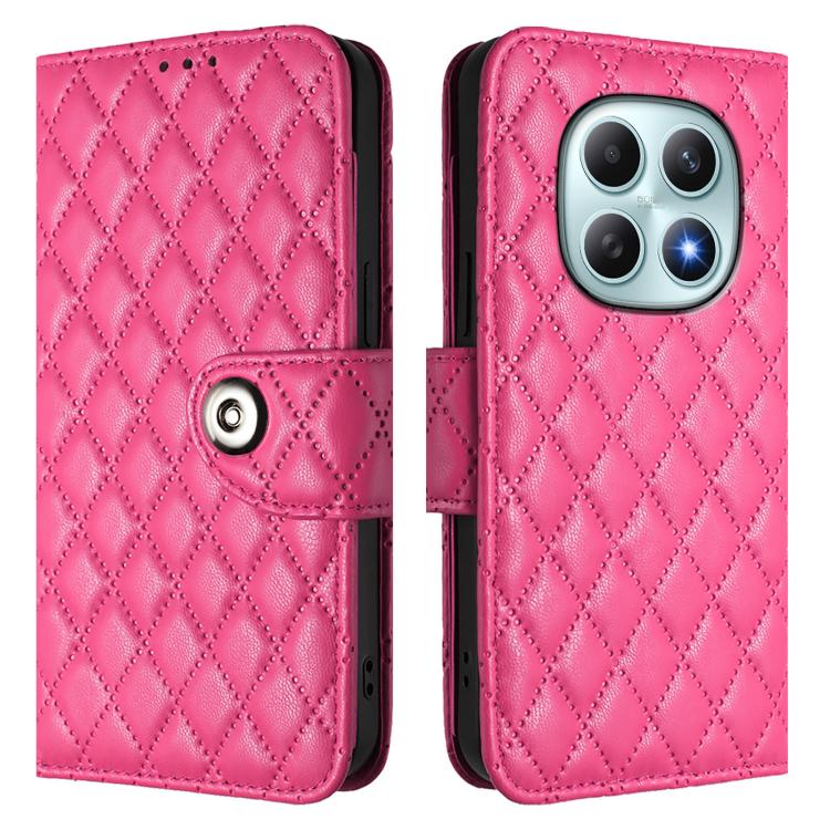 For Redmi Note 15 4G / 5G Global 164mm Rhombic Texture Flip Leather Phone Case with Lanyard