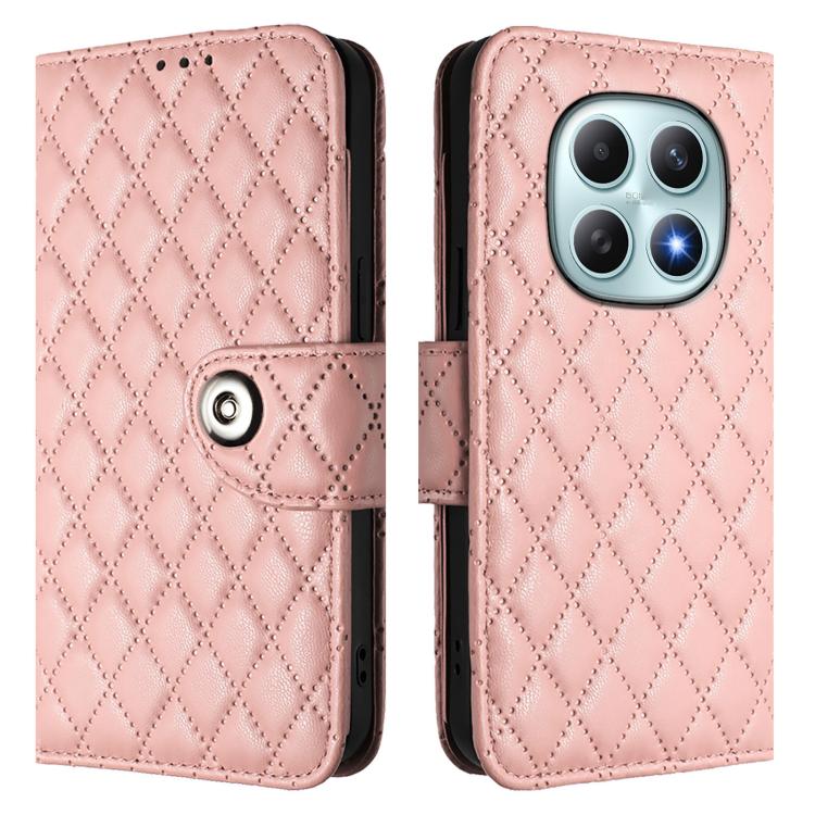 For Redmi Note 15 4G / 5G Global 164mm Rhombic Texture Flip Leather Phone Case with Lanyard