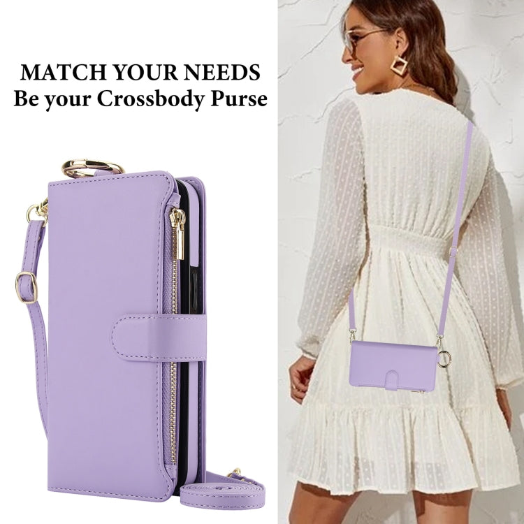 For iPhone XS Max Crossbody Ring Multifunctional Wallet Leather Phone Case