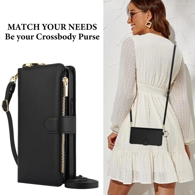 For Samsung Galaxy S26+ 5G Crossbody Ring Multifunctional Wallet Leather Phone Case