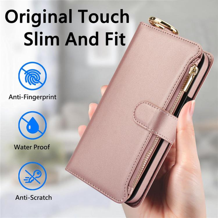 For Samsung Galaxy S26 5G Crossbody Ring Multifunctional Wallet Leather Phone Case