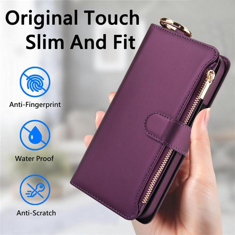 For Samsung Galaxy S26 5G Crossbody Ring Multifunctional Wallet Leather Phone Case
