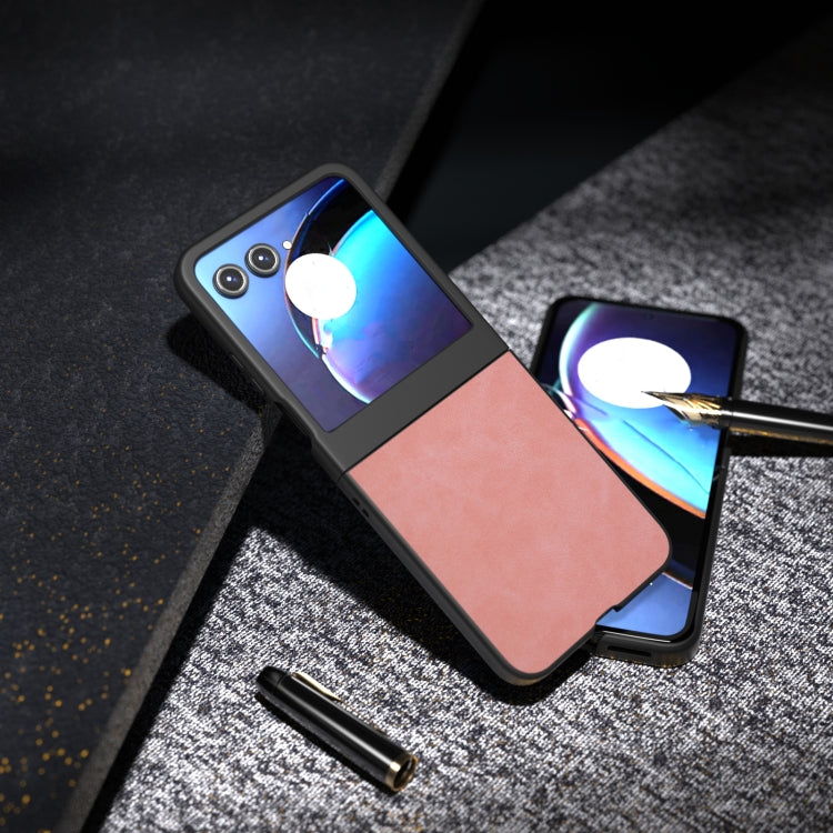 For Motorola Razr 50 PU Leather Frosted Phone Case