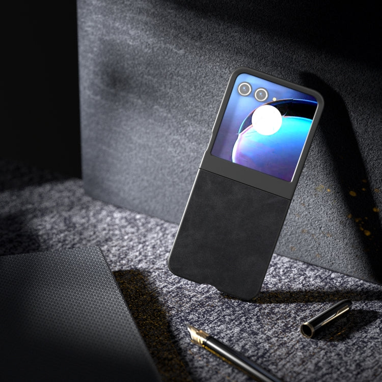 For Motorola Razr 50 PU Leather Frosted Phone Case