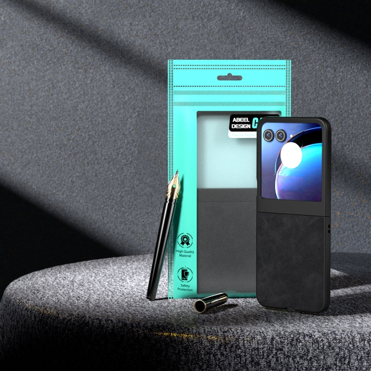 For Motorola Razr 50 PU Leather Frosted Phone Case