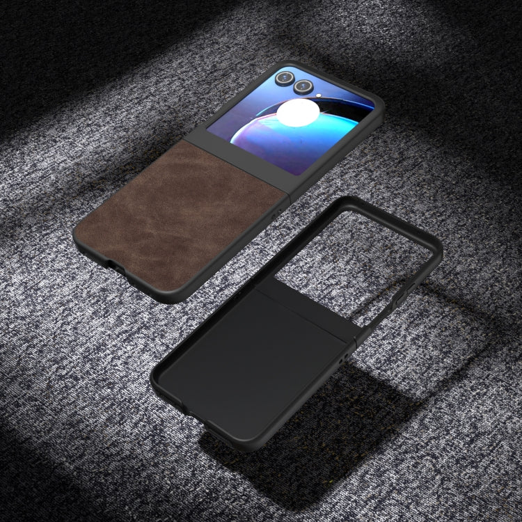 For Motorola Razr 50 PU Leather Frosted Phone Case