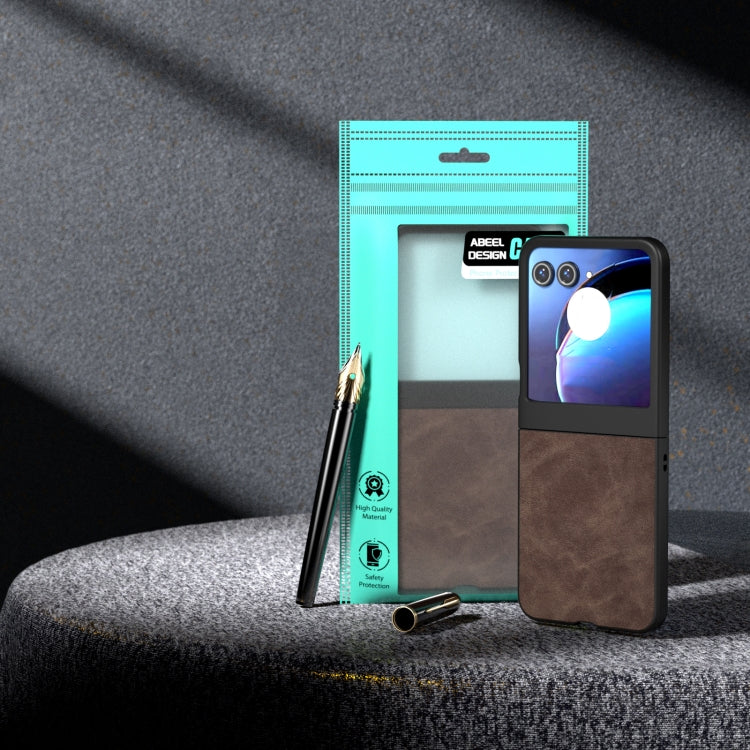 For Motorola Razr 50 PU Leather Frosted Phone Case