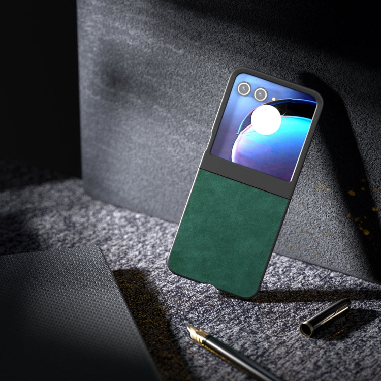For Motorola Razr 50 PU Leather Frosted Phone Case