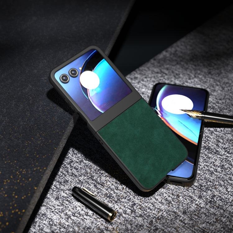 For Motorola Razr 50 PU Leather Frosted Phone Case