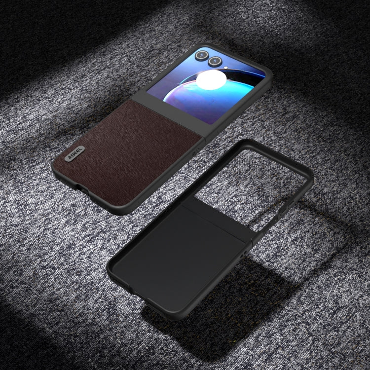 For Motorola Razr 50 ABEEL Genuine Leather Elegant Phone Case