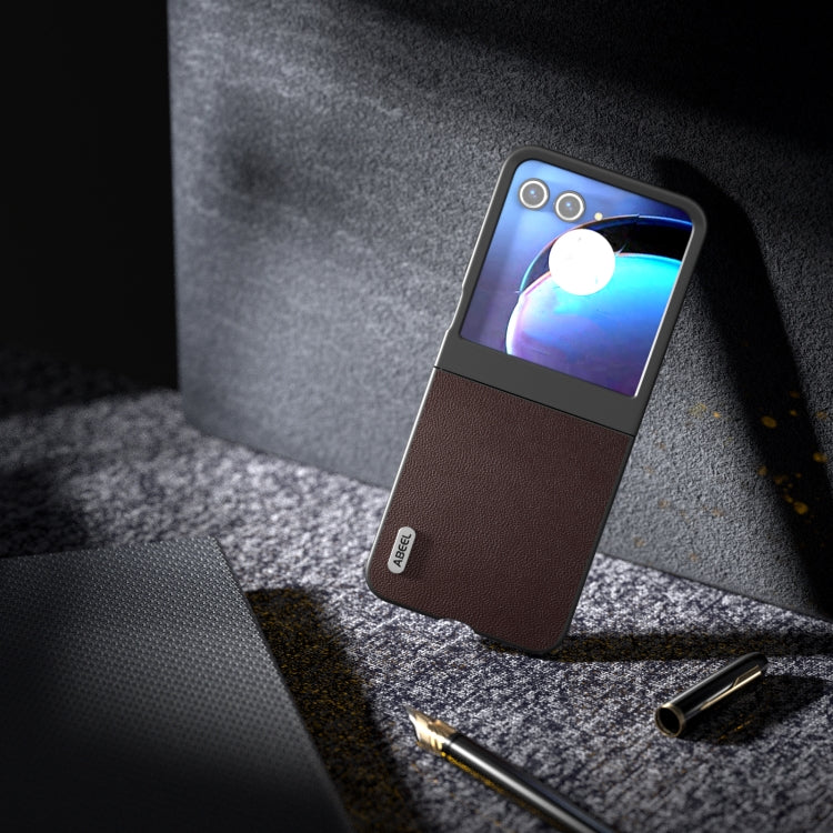 For Motorola Razr 50 ABEEL Genuine Leather Elegant Phone Case
