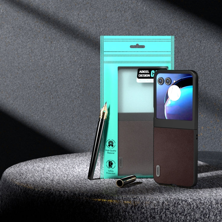 For Motorola Razr 50 ABEEL Genuine Leather Elegant Phone Case