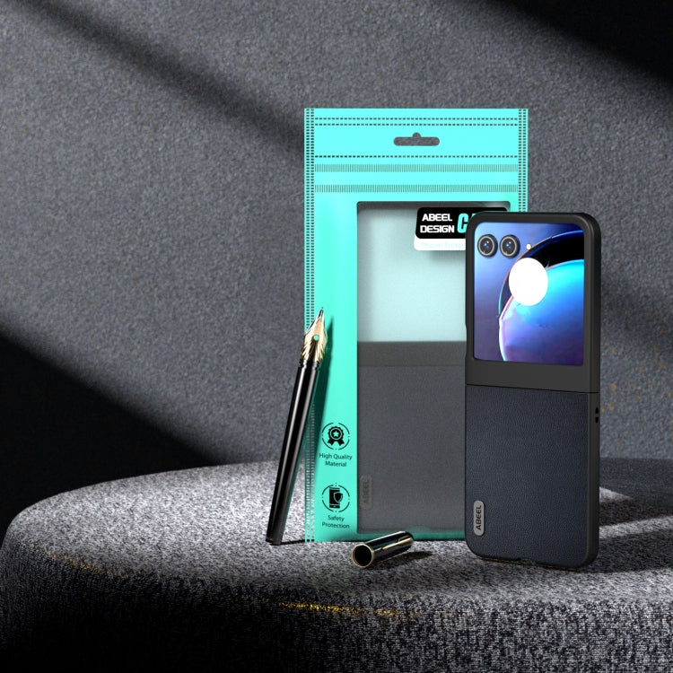 For Motorola Razr 50 ABEEL Genuine Leather Elegant Phone Case