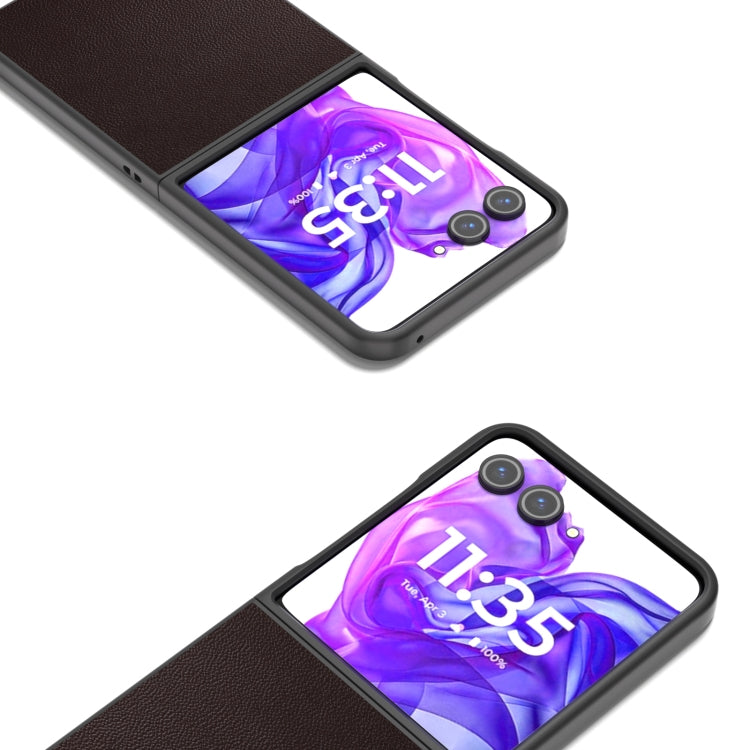 For Motorola Razr 50 Ultra ABEEL Genuine Leather Elegant Phone Case