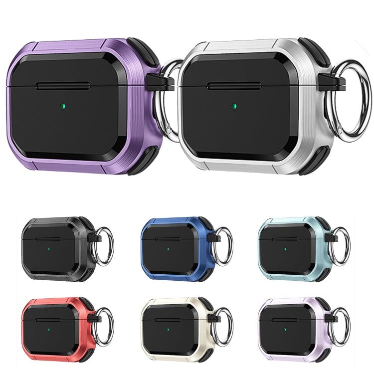 For AirPods 3 Armor TPU + PC Earbuds Box Protective Case with Metal Buckle