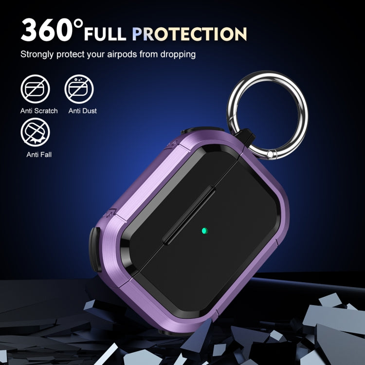 For AirPods 3 Armor TPU + PC Earbuds Box Protective Case with Metal Buckle