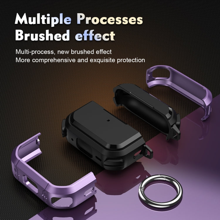 For AirPods 3 Armor TPU + PC Earbuds Box Protective Case with Metal Buckle