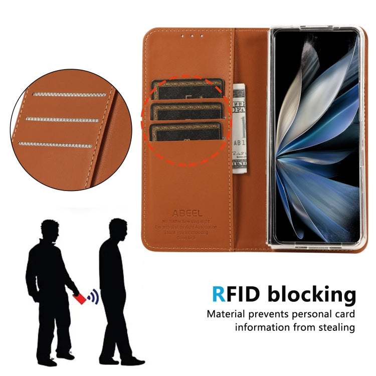 For Samsung Galaxy Z Fold5 ABEEL RFID Magnetic Flip Leather Phone Case