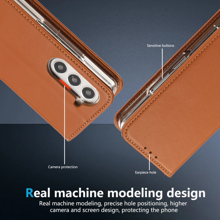 For Samsung Galaxy Z Fold5 ABEEL RFID Magnetic Flip Leather Phone Case