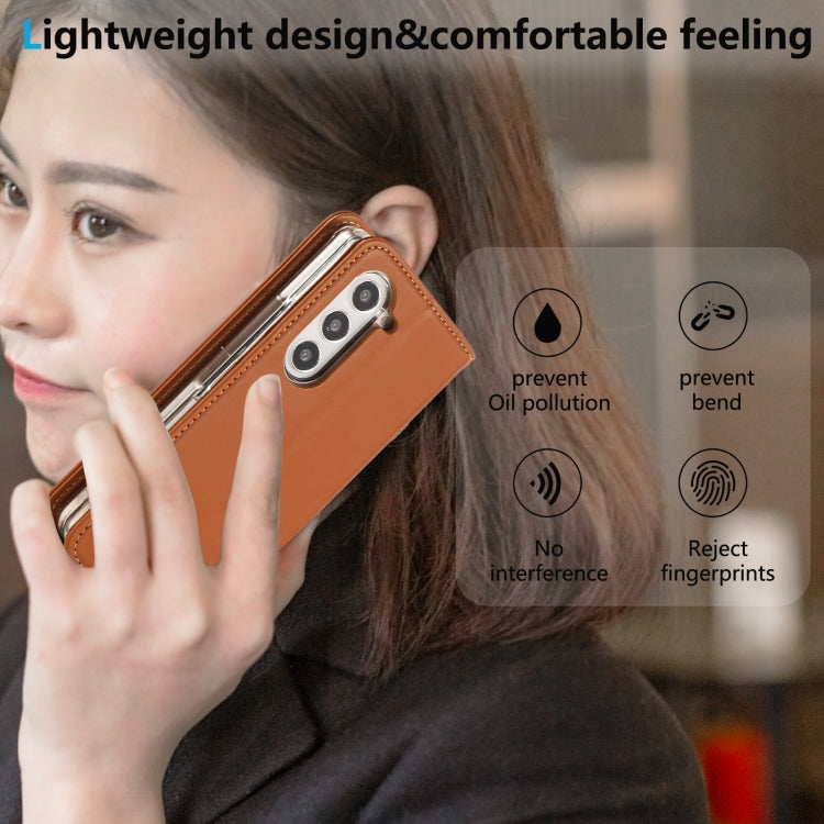 For Samsung Galaxy Z Fold5 ABEEL RFID Magnetic Flip Leather Phone Case