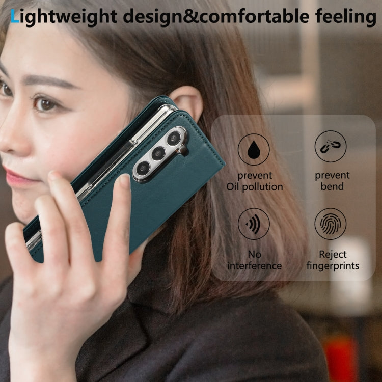 For Samsung Galaxy Z Fold5 ABEEL RFID Magnetic Flip Leather Phone Case