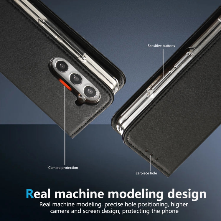 For Samsung Galaxy Z Fold5 ABEEL RFID Magnetic Flip Leather Phone Case