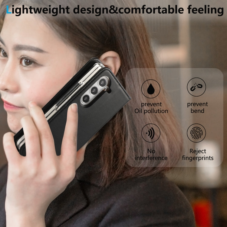 For Samsung Galaxy Z Fold5 ABEEL RFID Magnetic Flip Leather Phone Case