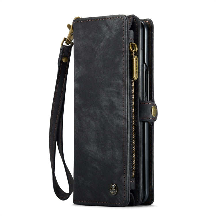 For Samsung Galaxy Z Fold6 5G CaseMe 008 Multifunctional Zipper Wallet Leather Phone Case with Lanyard