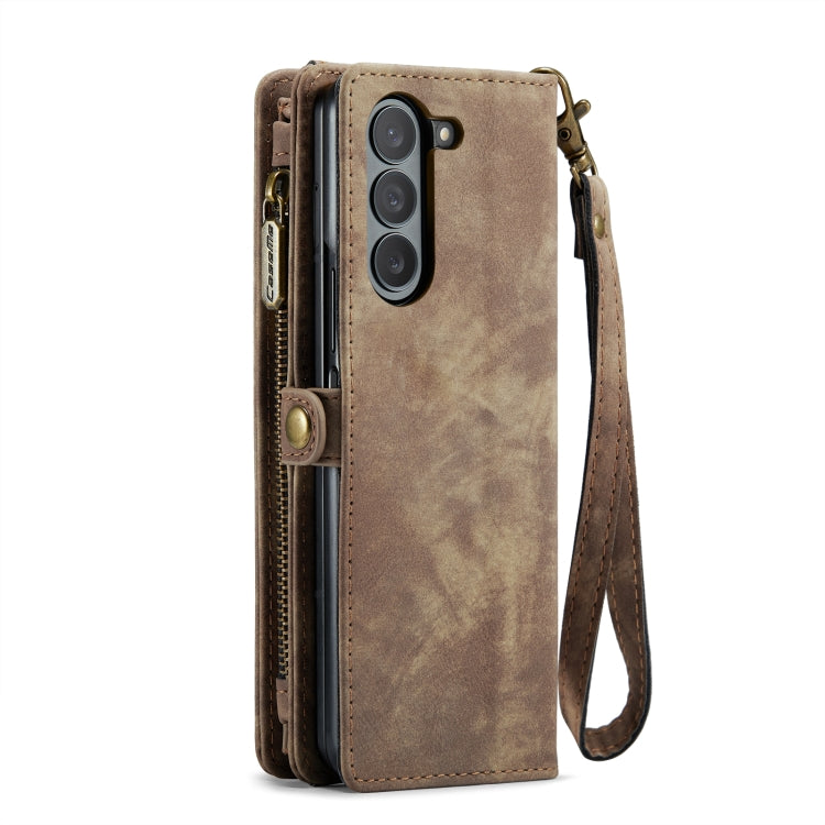 For Samsung Galaxy Z Fold6 5G CaseMe 008 Multifunctional Zipper Wallet Leather Phone Case with Lanyard