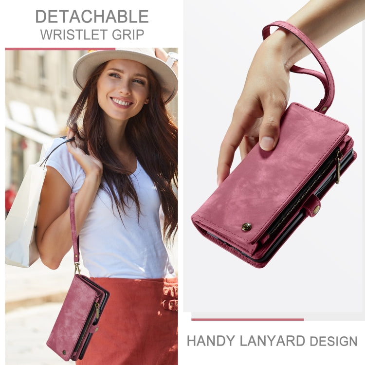 For Samsung Galaxy Z Fold6 5G CaseMe 008 Multifunctional Zipper Wallet Leather Phone Case with Lanyard