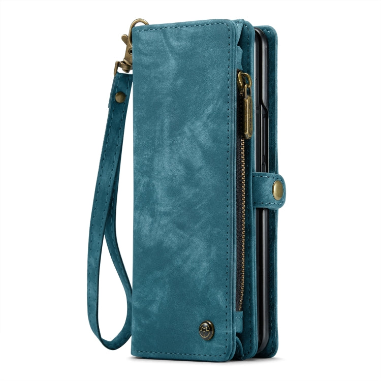 For Samsung Galaxy Z Fold6 5G CaseMe 008 Multifunctional Zipper Wallet Leather Phone Case with Lanyard