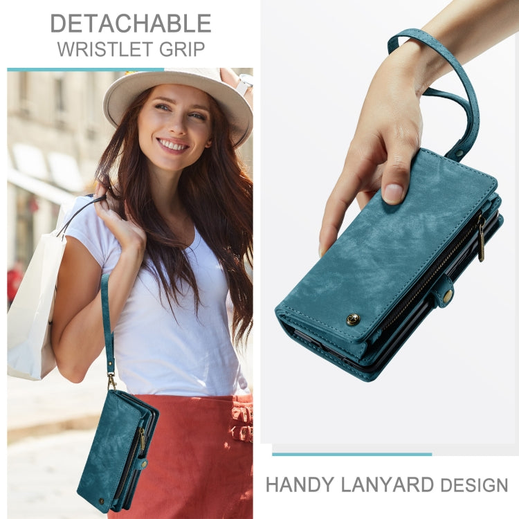 For Samsung Galaxy Z Fold6 5G CaseMe 008 Multifunctional Zipper Wallet Leather Phone Case with Lanyard