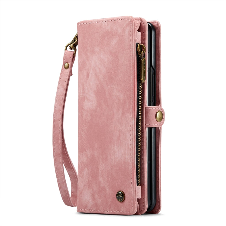 For Samsung Galaxy Z Fold6 5G CaseMe 008 Multifunctional Zipper Wallet Leather Phone Case with Lanyard