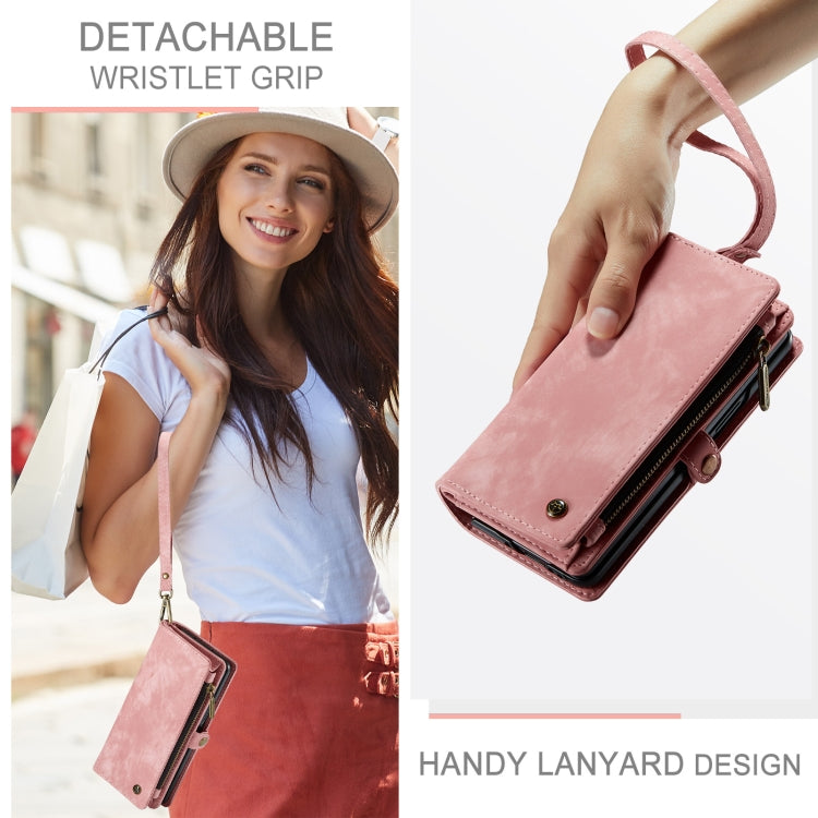 For Samsung Galaxy Z Fold6 5G CaseMe 008 Multifunctional Zipper Wallet Leather Phone Case with Lanyard