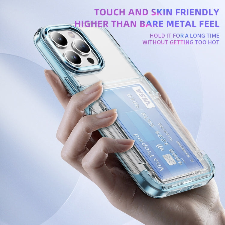 For iPhone XR Card Holder Acrylic Hybrid TPU Phone Case